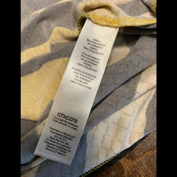 NWT Chico’s Dress Golden Zebra Bib Maxi Dress - Picture 10 of 10